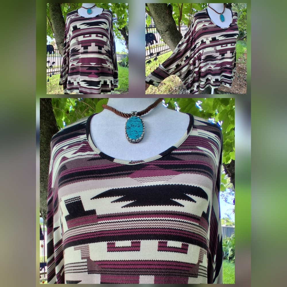 🔥 GOSSIP GIRL Western Couture Tunic TOP Kimono Oversized Size S EUC & FREE GIFT